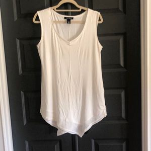 White House black Market V- neck tank with asymmetrical hemline - White